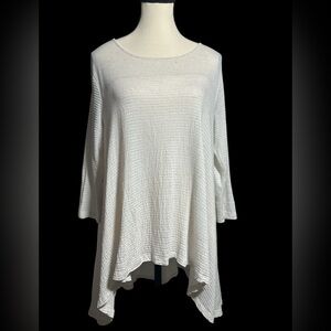 Anthropologie Postmark White 3/4 Sleeve Tunic